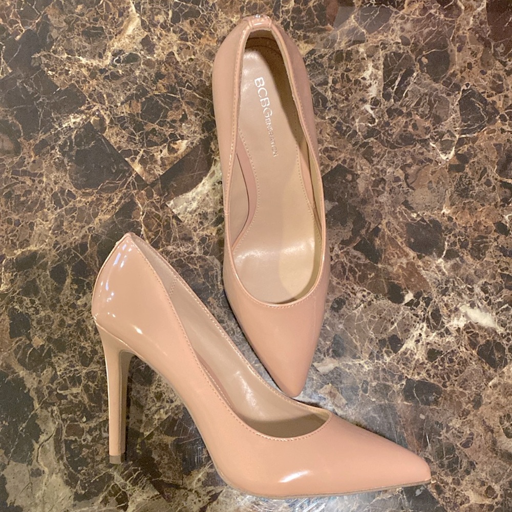 BCBG Nude Patent Pump